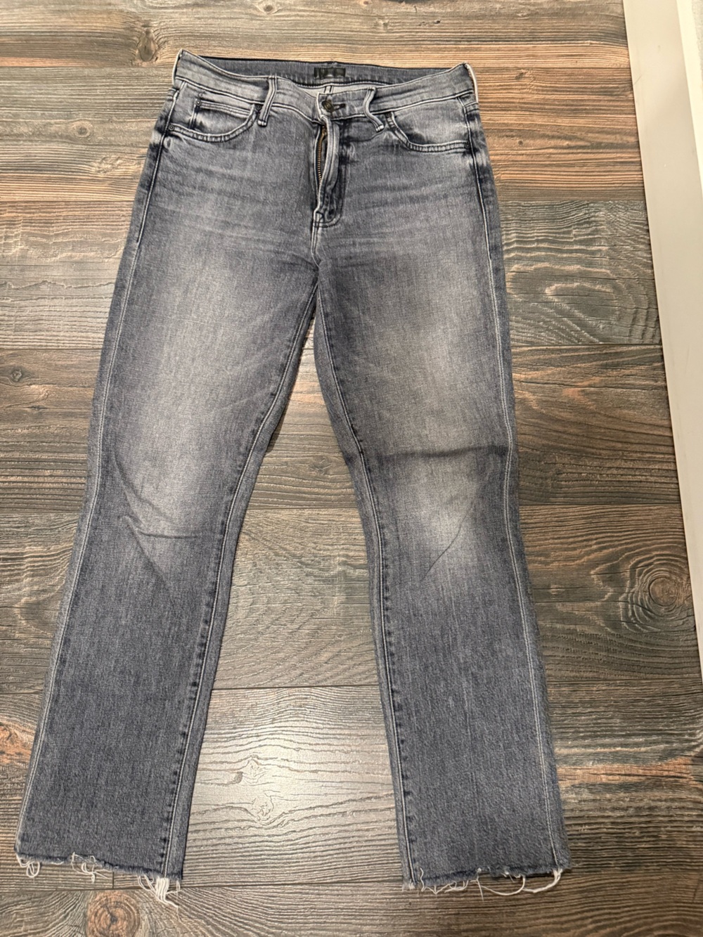 MOTHER Women's Gray Straight-Leg Jeans